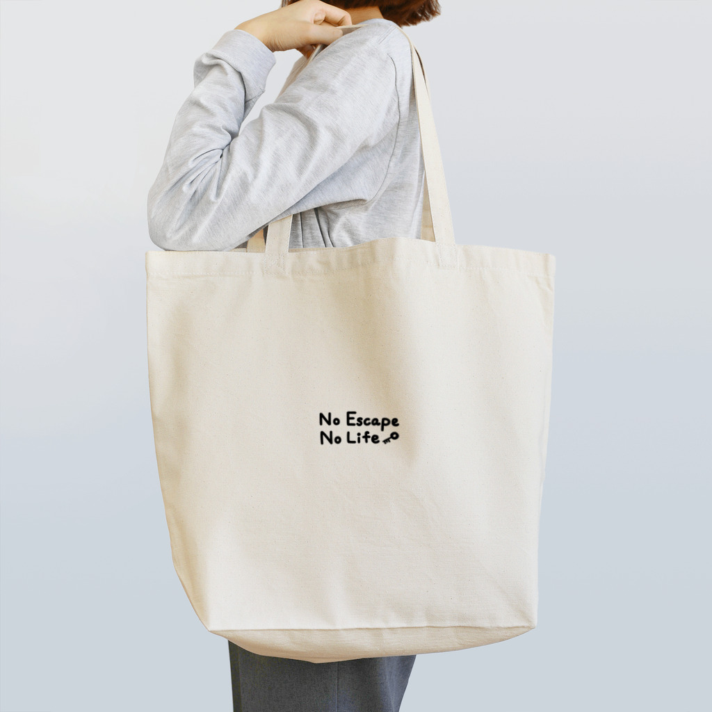 謎はないけど謎解き好きのお店のNO ESCAPE, NO LIFE（手書き風） Tote Bag