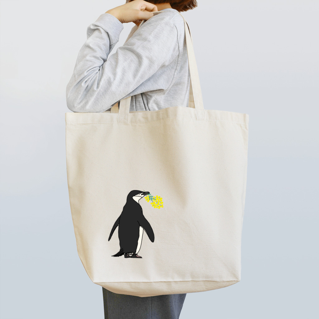 ゆきおのヒゲペンギン/ミモザ トートバッグ