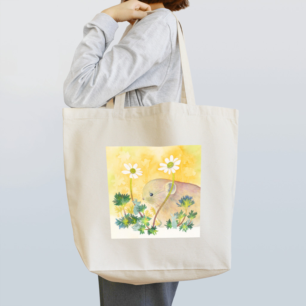 熊八木ちさのナキウサギとはっぱくん Tote Bag