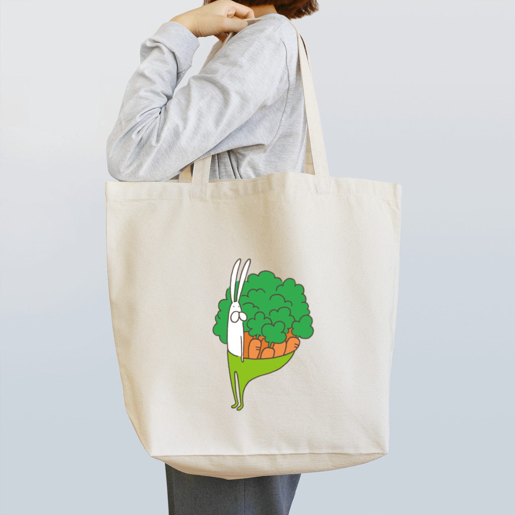 くらきち ONLINE SHOPのうさぎタイツとにんじんの収穫 Tote Bag