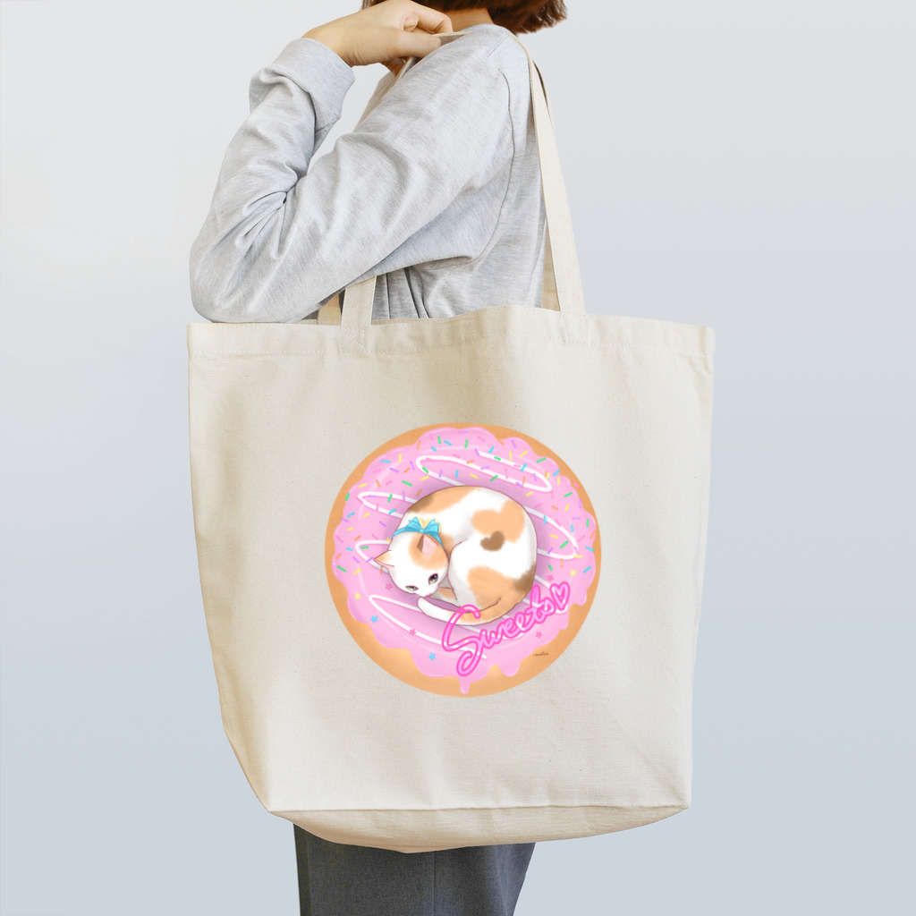 kima-maniのネコとドーナツ トートバッグ