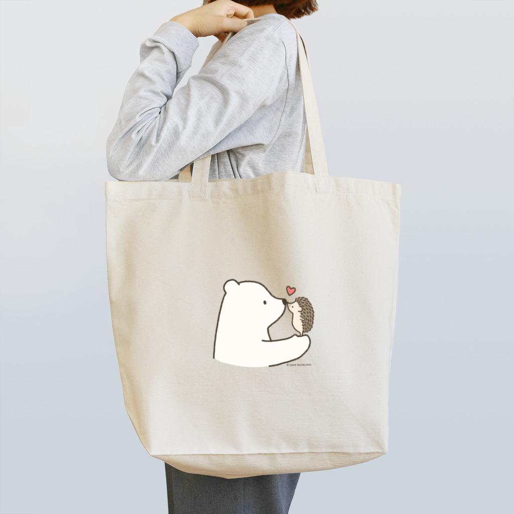 なみはりねずみのしろくま＆ハリネズミ Tote Bag