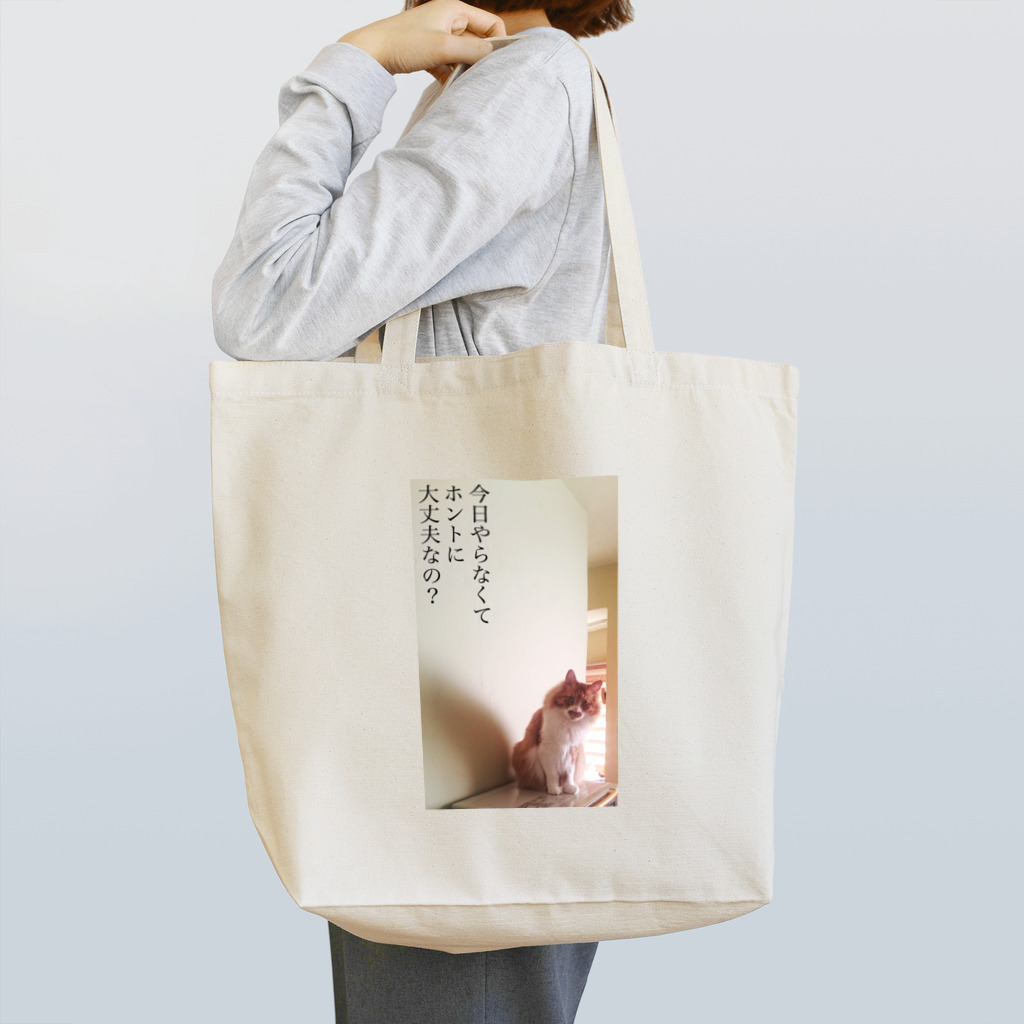 猫沢太陽の今日やらなくてホントに大丈夫なの？ Tote Bag