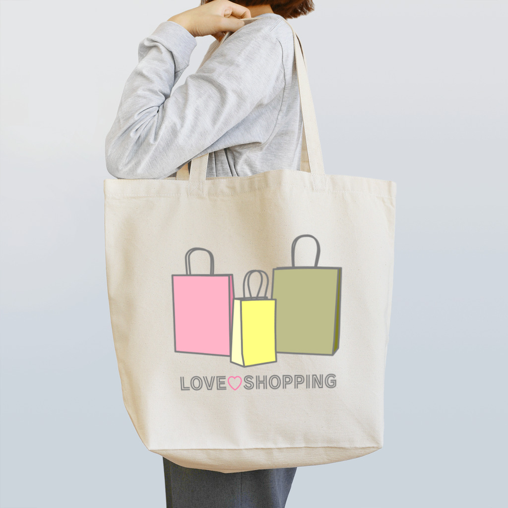 ヨープキャンが気になったの紙袋 LOVE SHOPPING Tote Bag