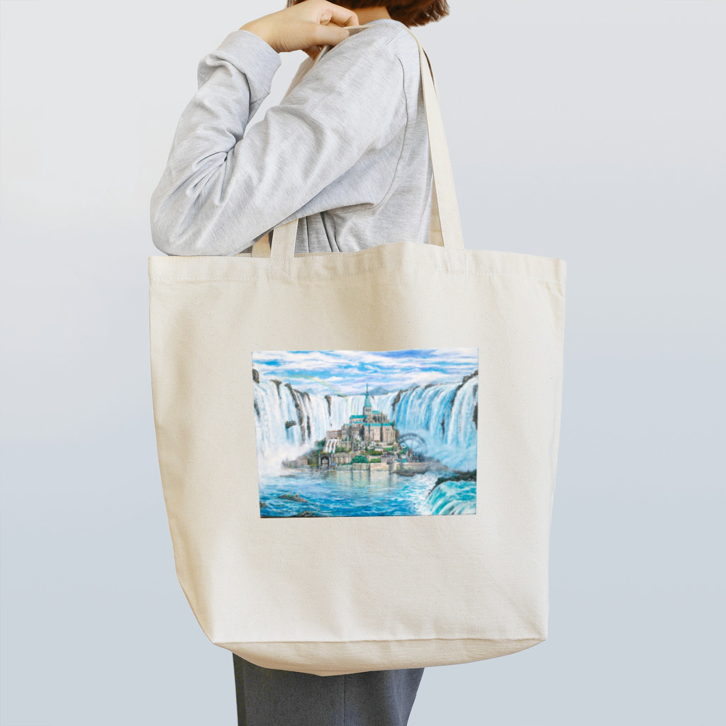 Knight Timeのモンサンミッシェルinナイアガラの滝 Tote Bag