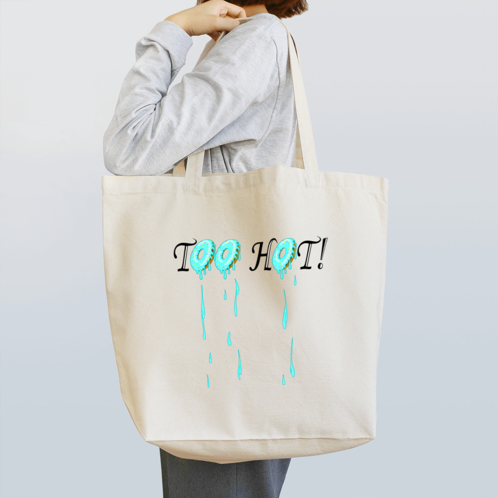 Fujimitsu ShopのToo Hot! ブルー・ドーナツ(ドロドロ)トート Tote Bag