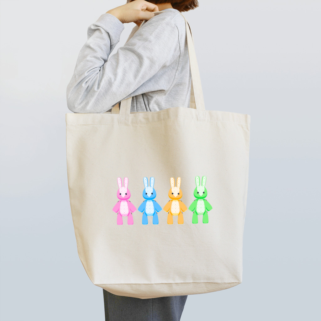 うさぎのぬいぐるみ工場のうさぎのぬいぐるみ工場　整列 Tote Bag