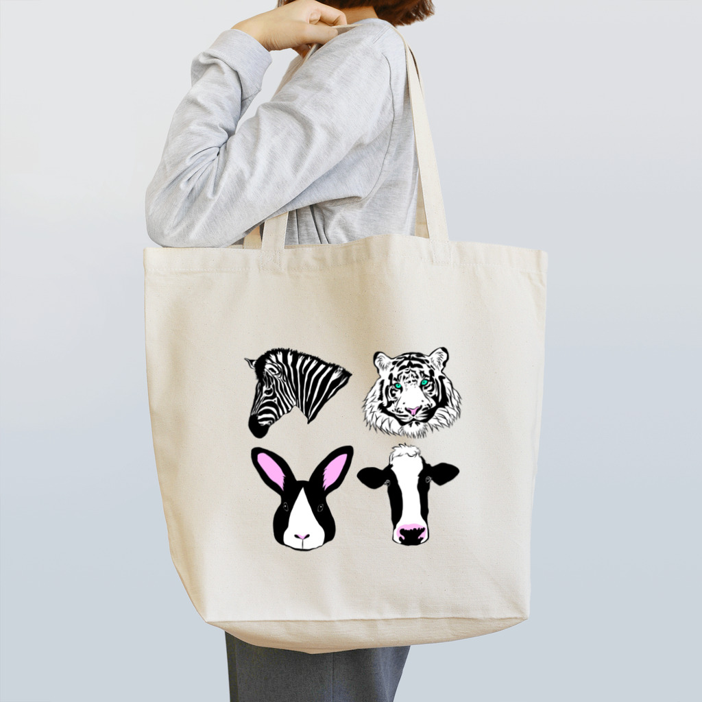 KaNaN〜パンダのモノクロ動物集結 Tote Bag