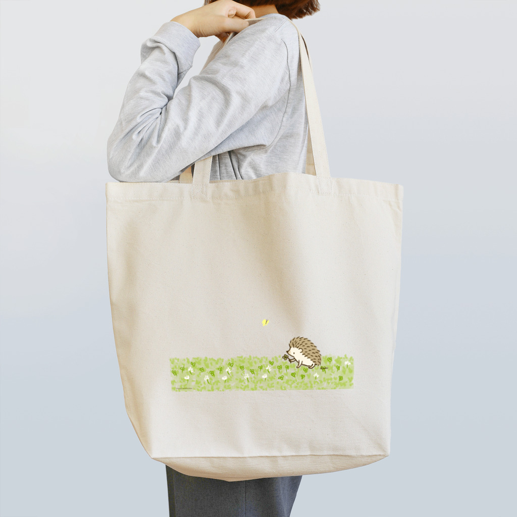 なみはりねずみのシロツメクサとハリネズミ Tote Bag