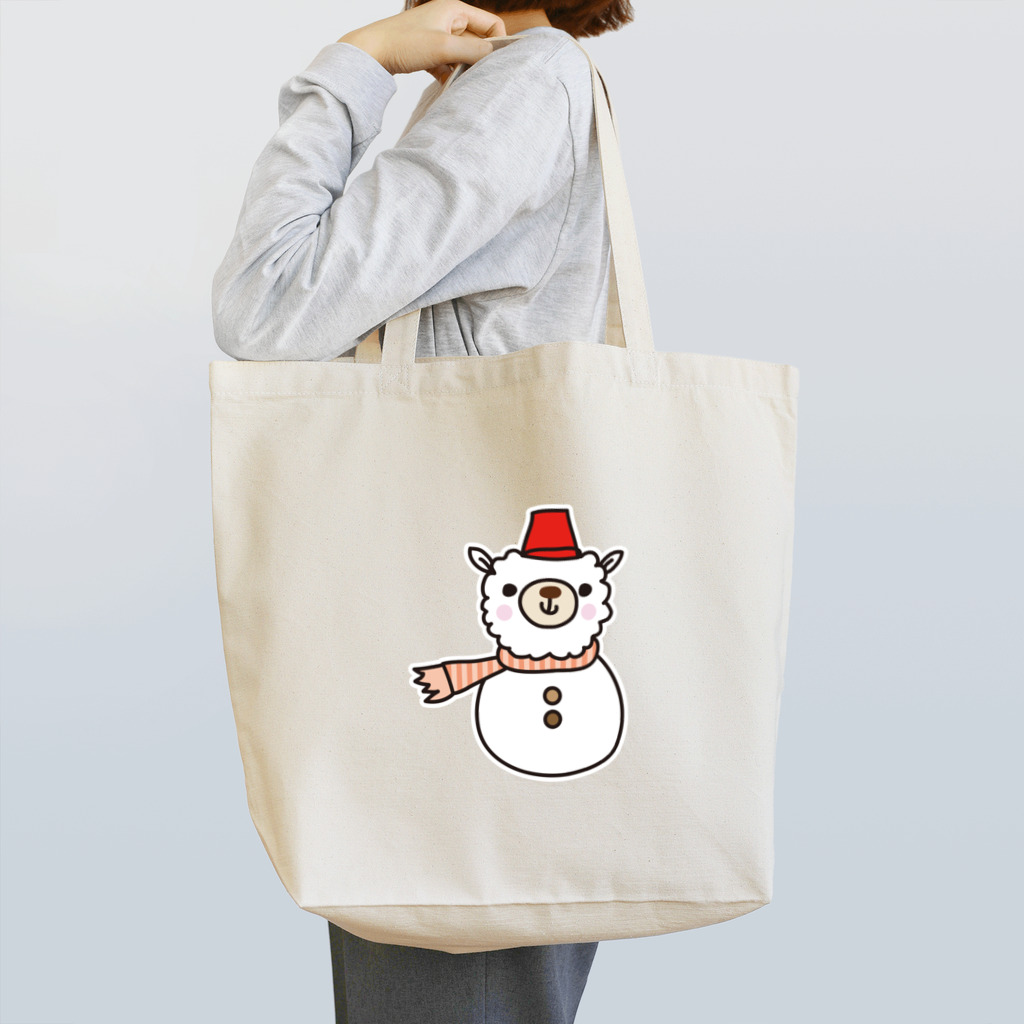 kikoのAlpaca's snowman Tote Bag