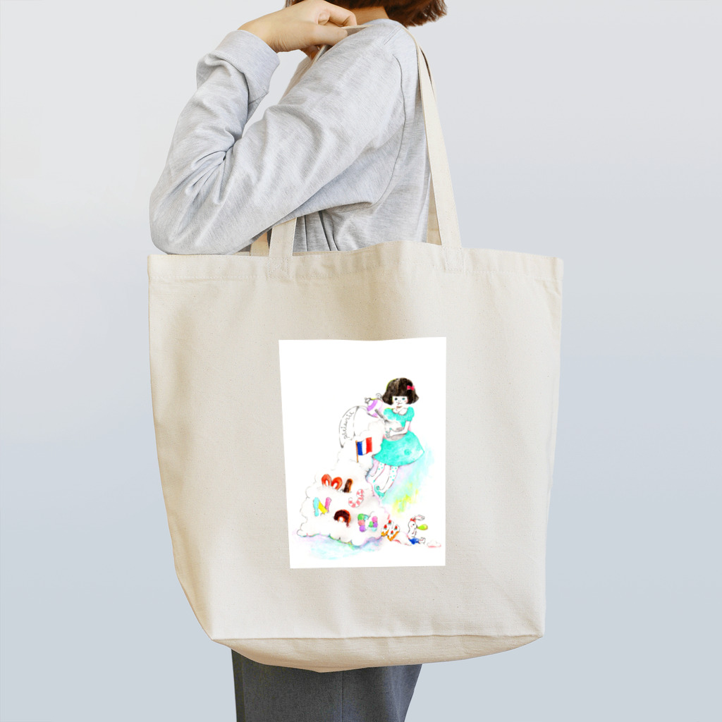 mignonne ミニョンヌのミニョンヌちゃんとうさぎ Tote Bag