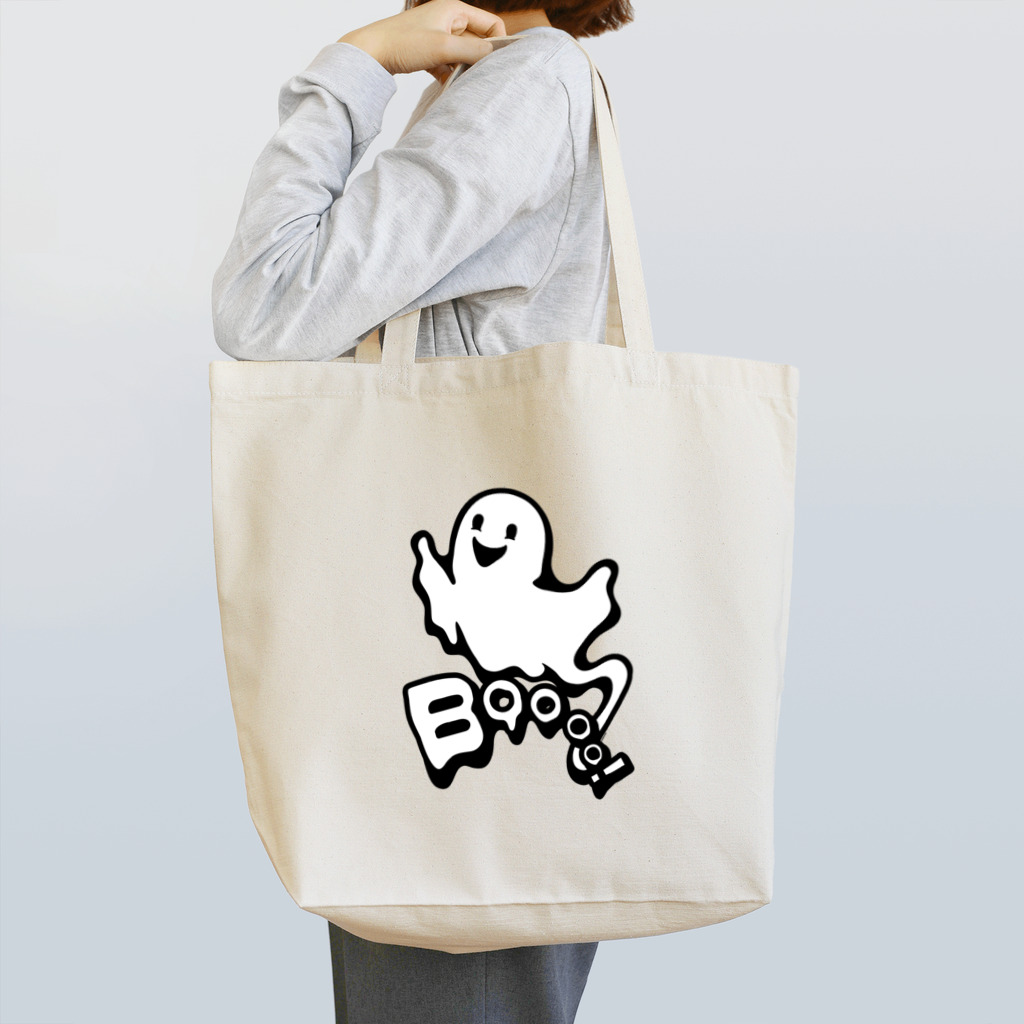 Cɐkeccooのおばけちゃんばぁ!(Boo!ゴースト) トートバッグ