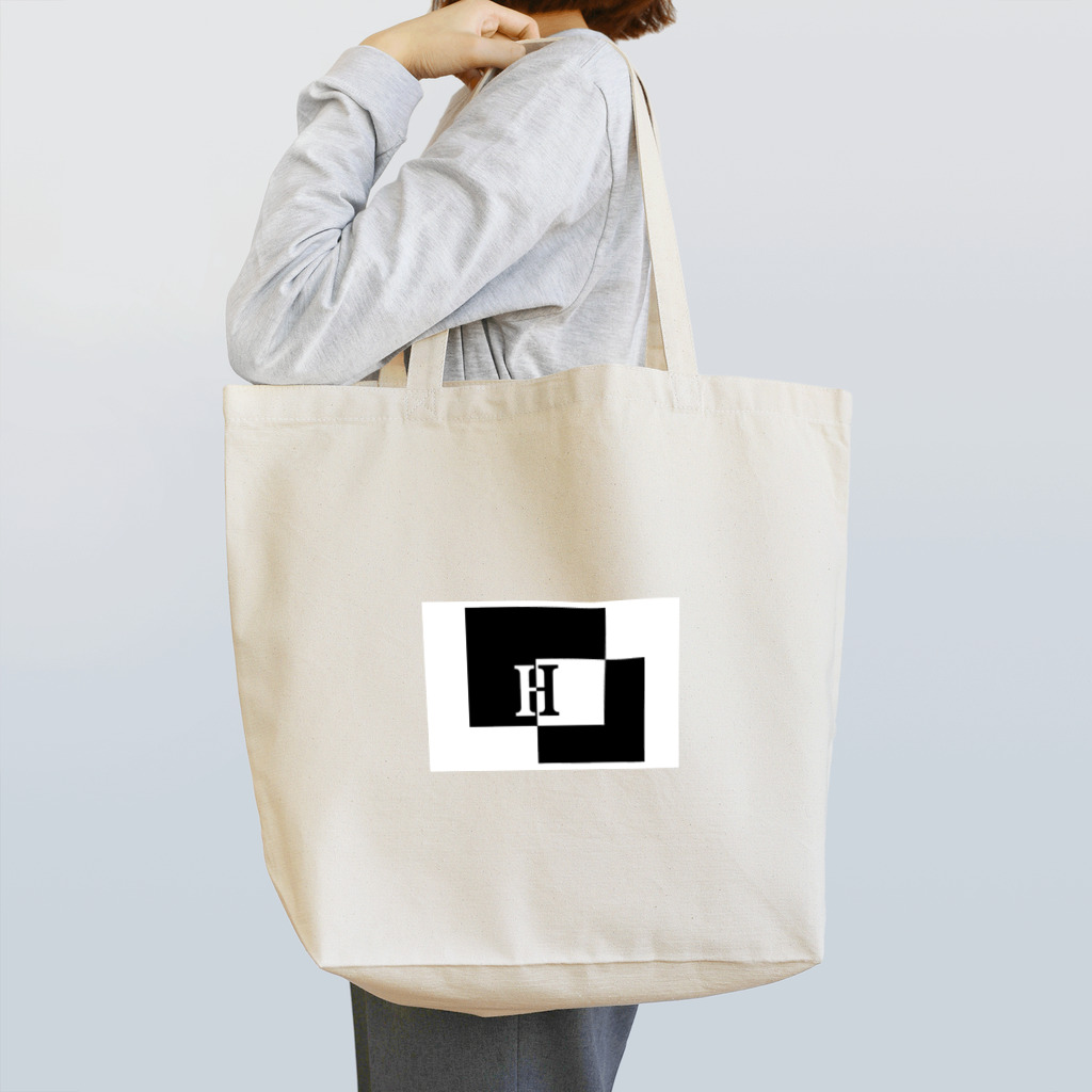 シンプルデザイン：Ｔシャツ・パーカー・スマートフォンケース・トートバッグ・マグカップのシンプルデザインアルファベットH Tote Bag