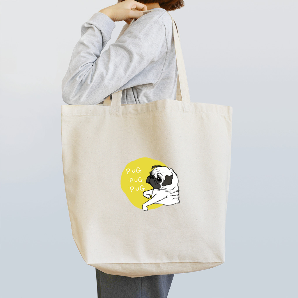 Ayumi HIdakaのPUGPUGPUG フォーン✖️イエロー Tote Bag