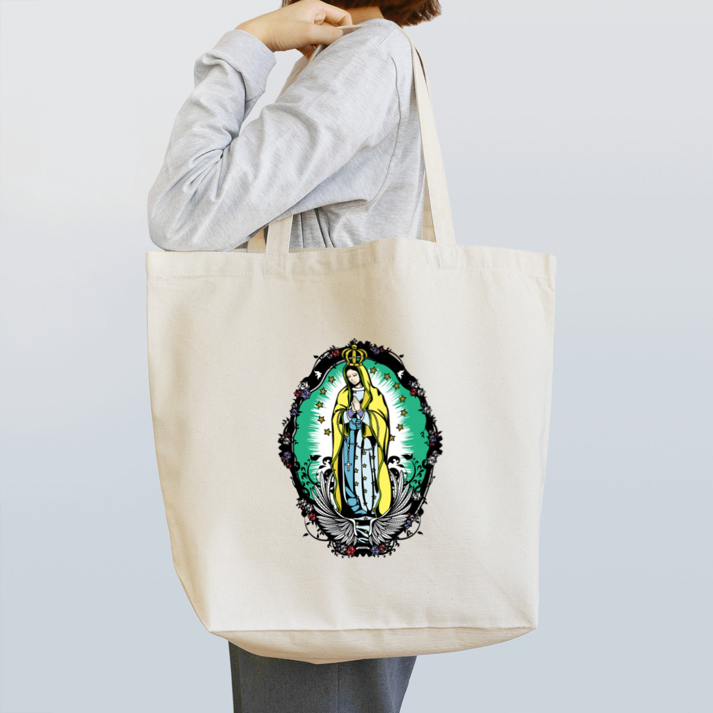 Cɐkeccooのルルドのマリア-カラフル Tote Bag