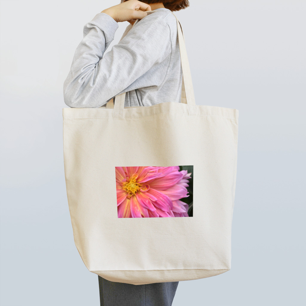 flower_basketのピンクの花 トートバッグ