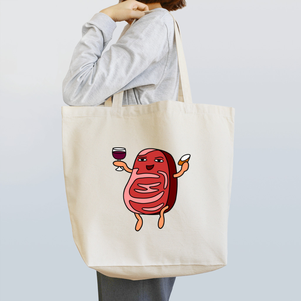 とし☆あずきちゃんと虹色クレヨン出版の贅沢な肉めないニク Tote Bag