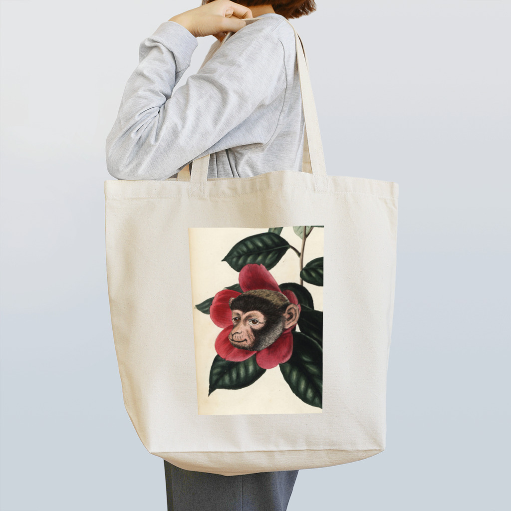 J. Jeffery Print Galleryの絶滅危惧種の猿とツバキ Tote Bag