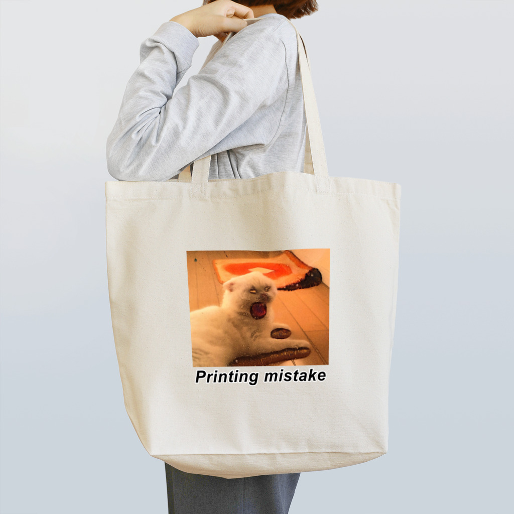 moromi_mukuの印刷ミス猫 トートバッグ