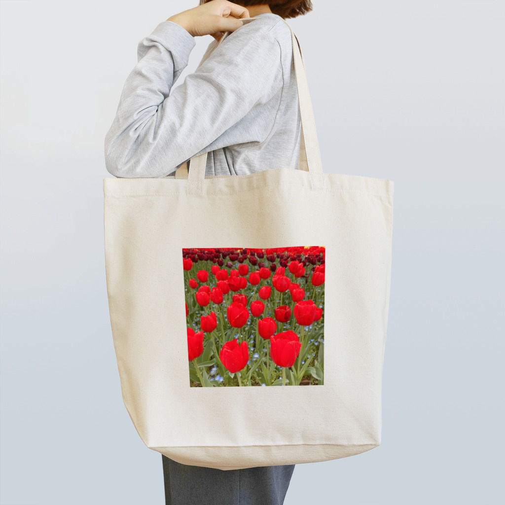 SUI tulip picturesのTULIP red トートバッグ