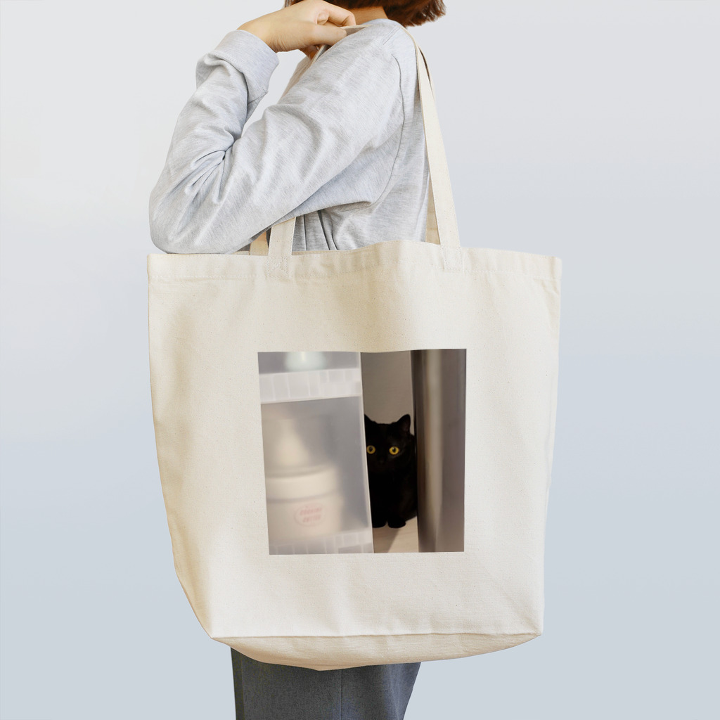 かわいい黒猫ハーブ🌿のものかげのハーブ トートバッグ