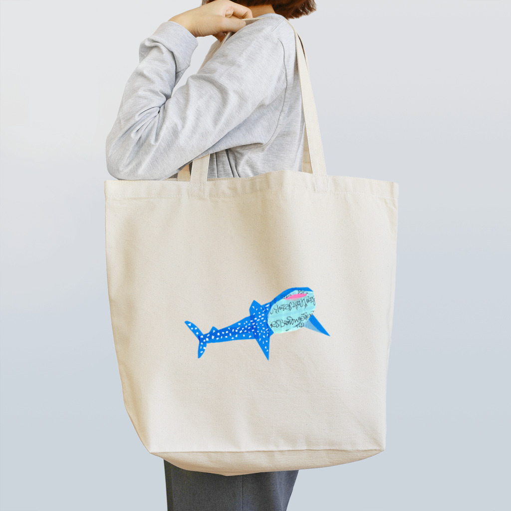 Animal pokkeのにっこりジンベイザメ Tote Bag