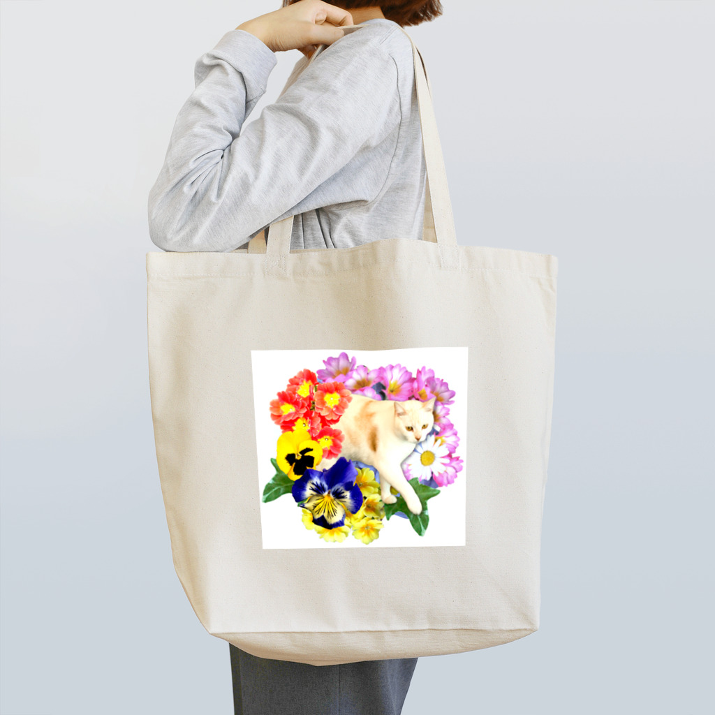 春にゃんのお花のトンネル Tote Bag