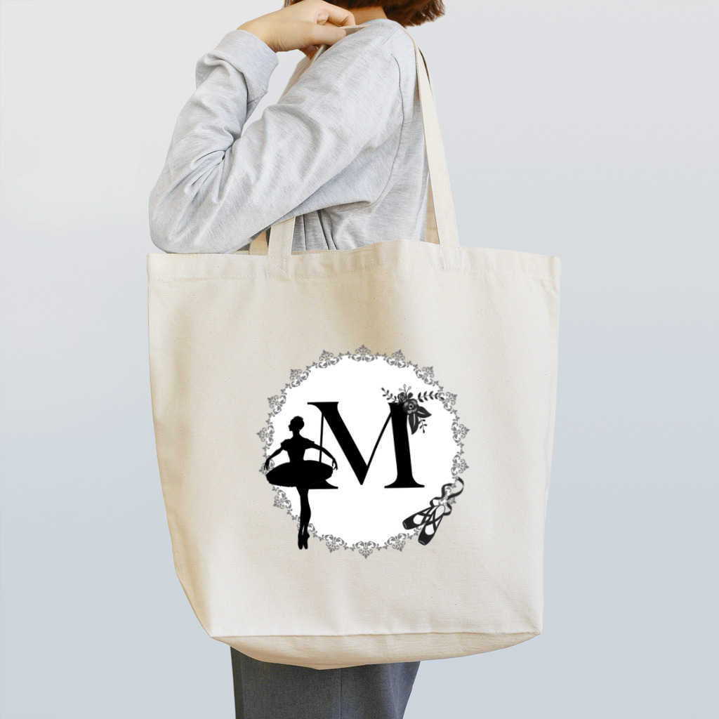 バレエシルエット ballet*pointe_pon*のバレエシルエット◆M-1/モノクロ◆ Tote Bag