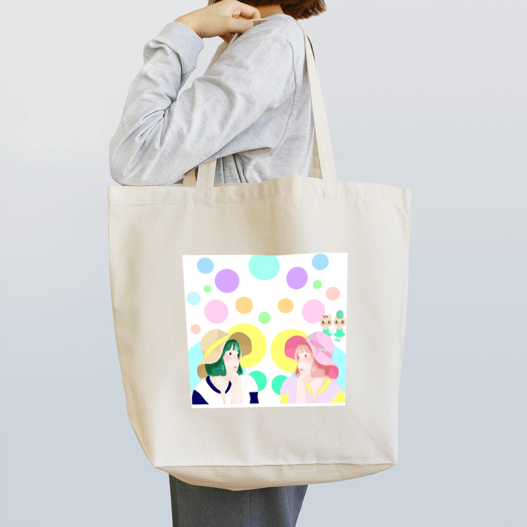 ミドリ ハナ@maro_coの女の子 Tote Bag