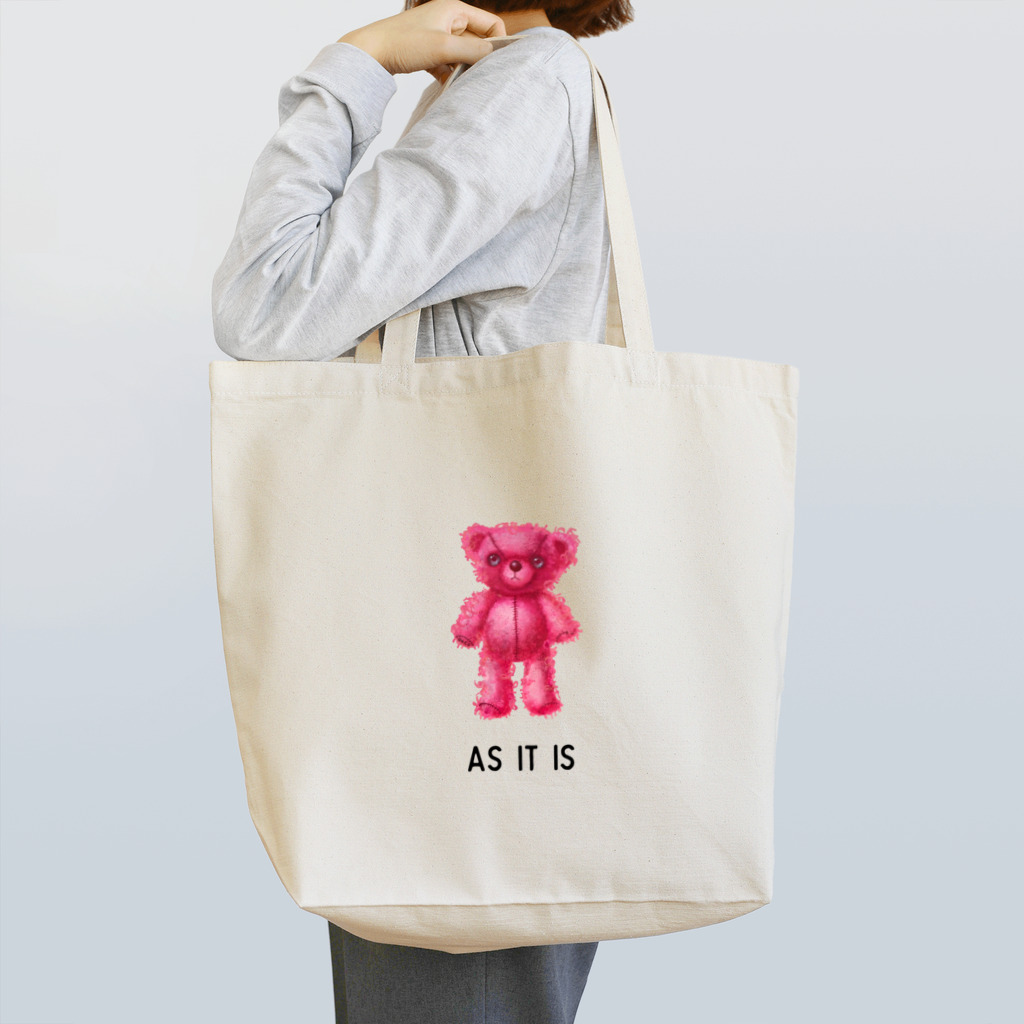 cocoartの雑貨屋さんの【As it is】（桃くま） トートバッグ