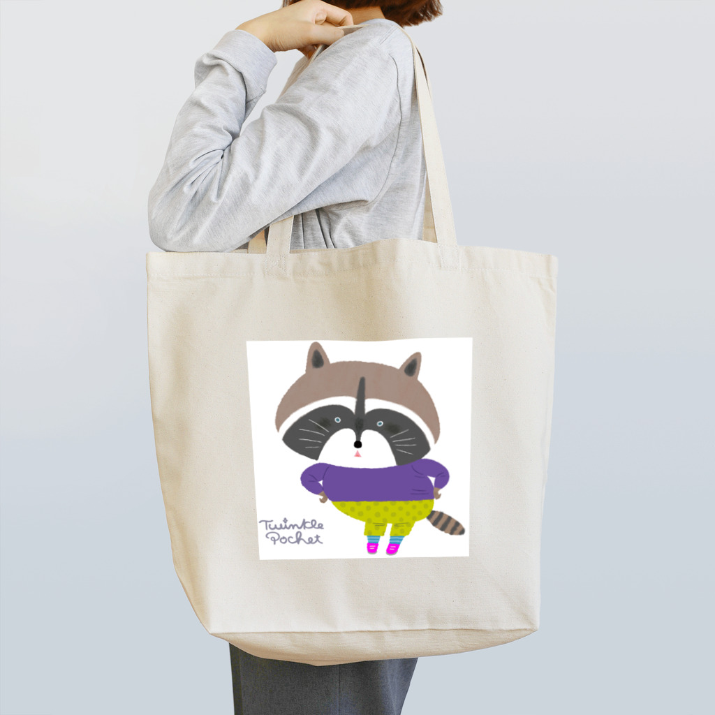 トゥインクルポケット　さくま育のおしりふりふり＊あらいぐま Tote Bag