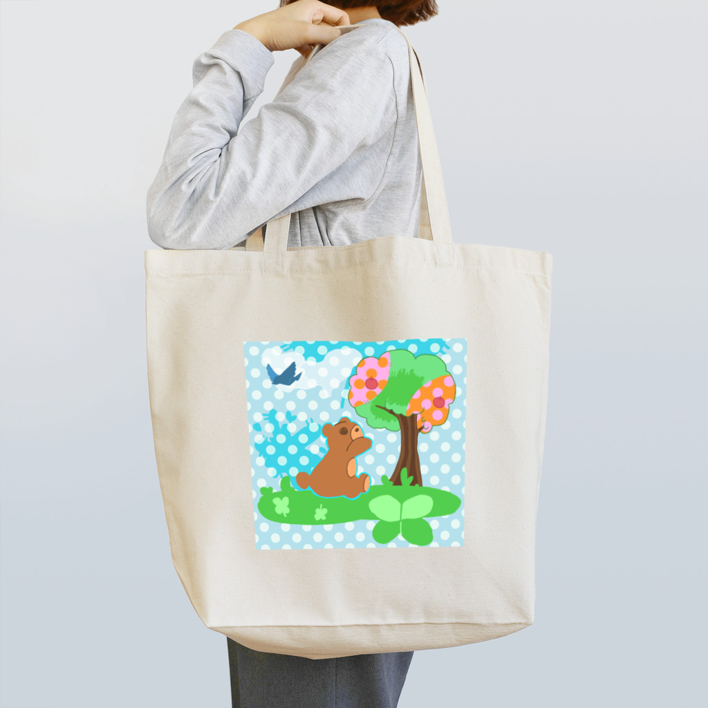 noise009のクマりんご Tote Bag