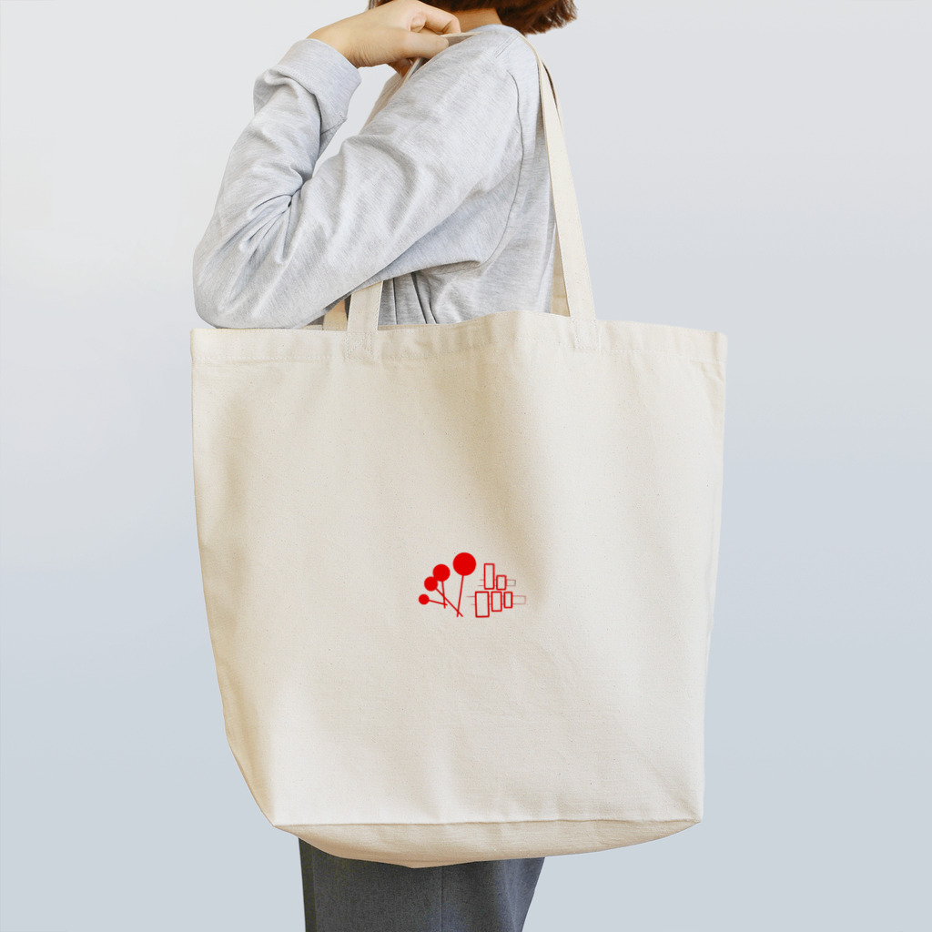 Haruchika SatoのHSロゴ赤 トートバッグ