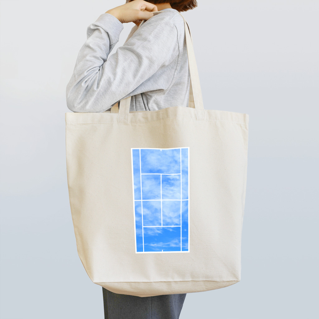 ひなたのテニスコート青空 Tote Bag