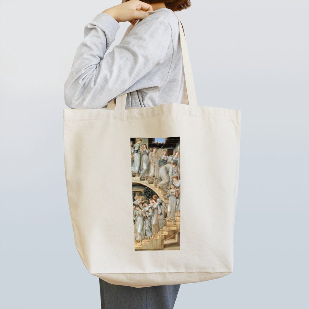 世界の絵画アートグッズのエドワード・バーン＝ジョーンズ《黄金の階段》 トートバッグ