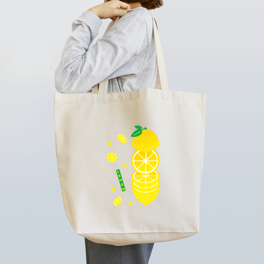 Cɐkeccooのこれでもフルーツ★レモン-輪切り-縦 Tote Bag