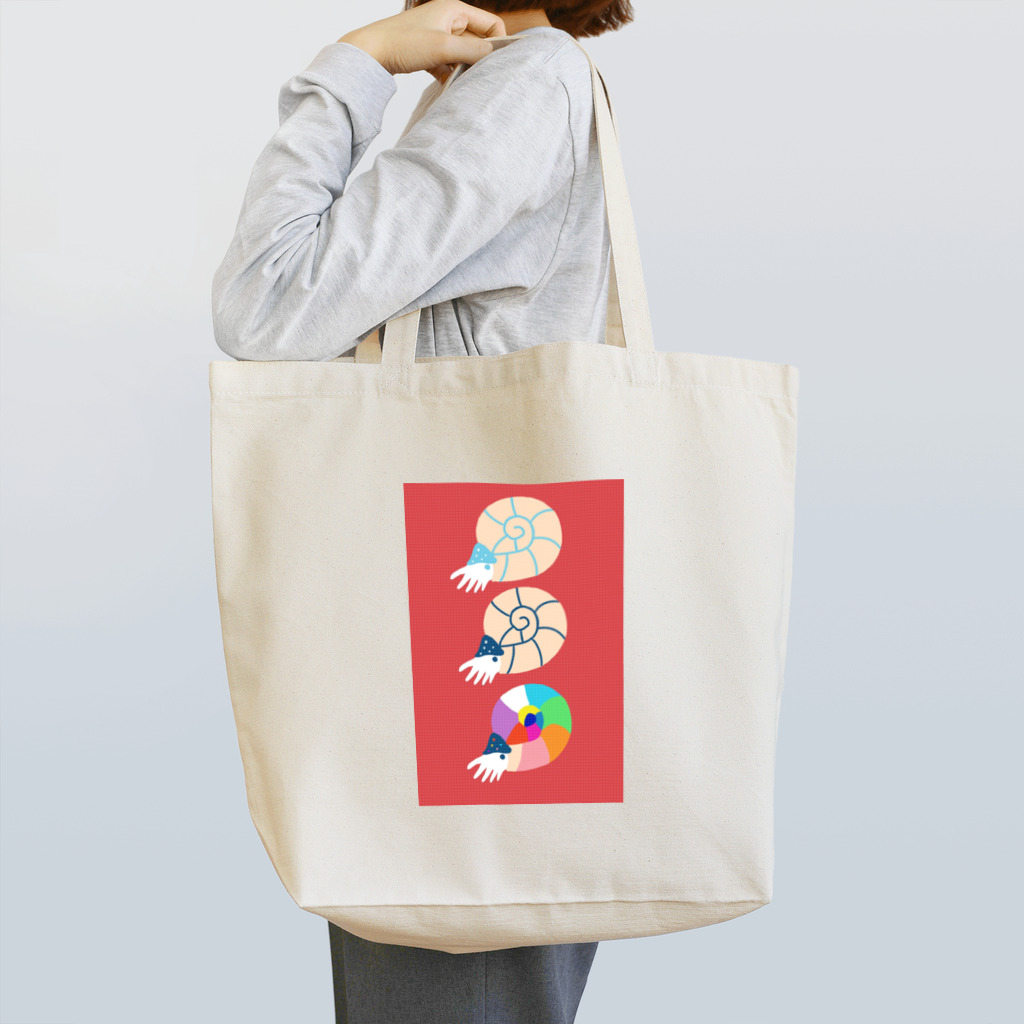 エコの海のカラフルアンモナイト Tote Bag