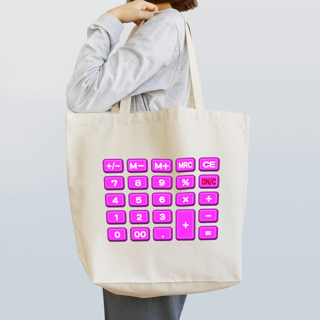 高速紙工業株式会社の電卓pink トートバッグ