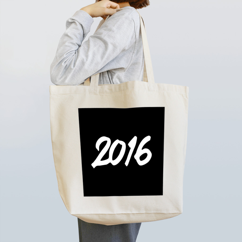 HAPPY 2016の2016正月グッズ SQUARE 666 BLACK Tote Bag