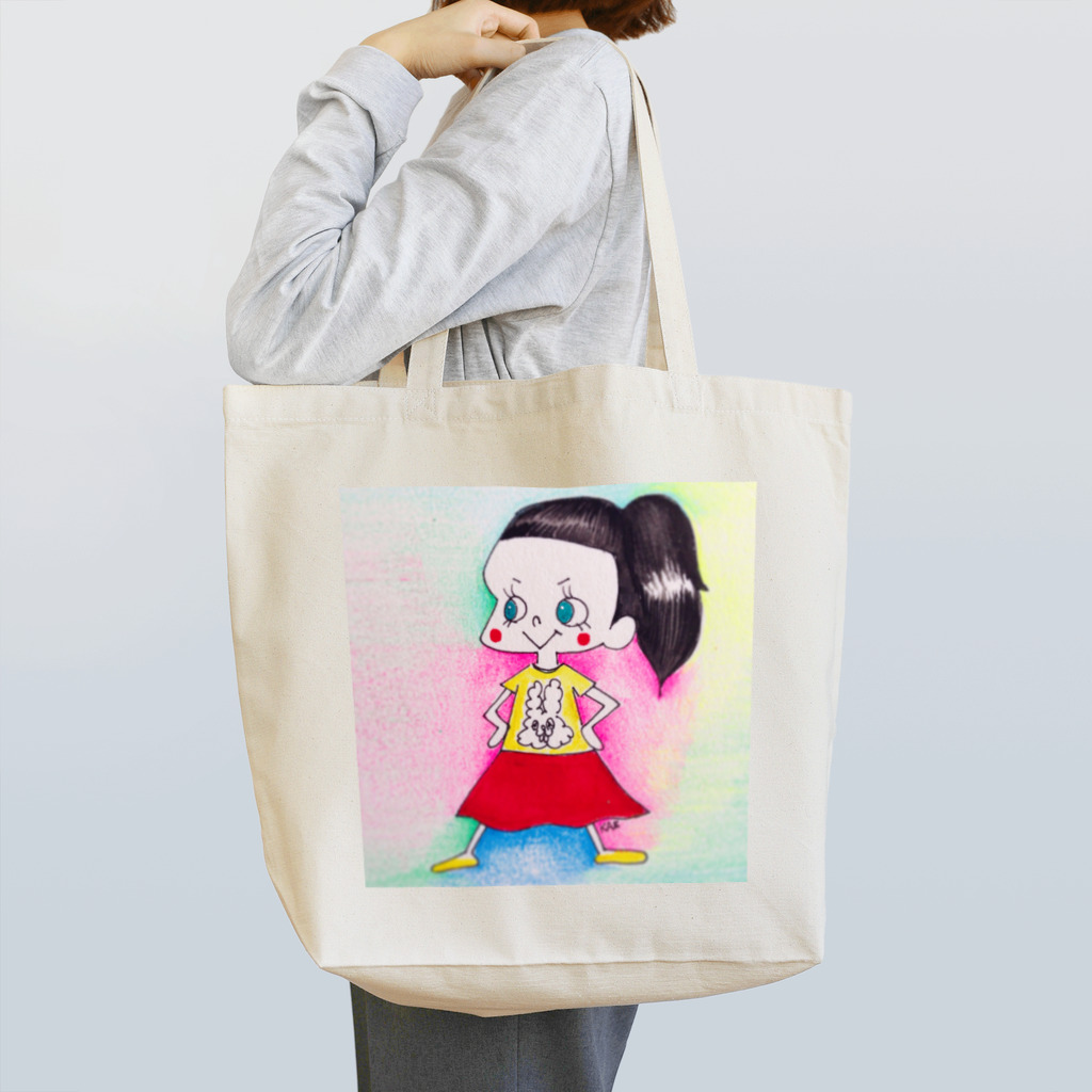 かゑです どうぞ ごゆっくりの前髪ぱつこちゃん Tote Bag