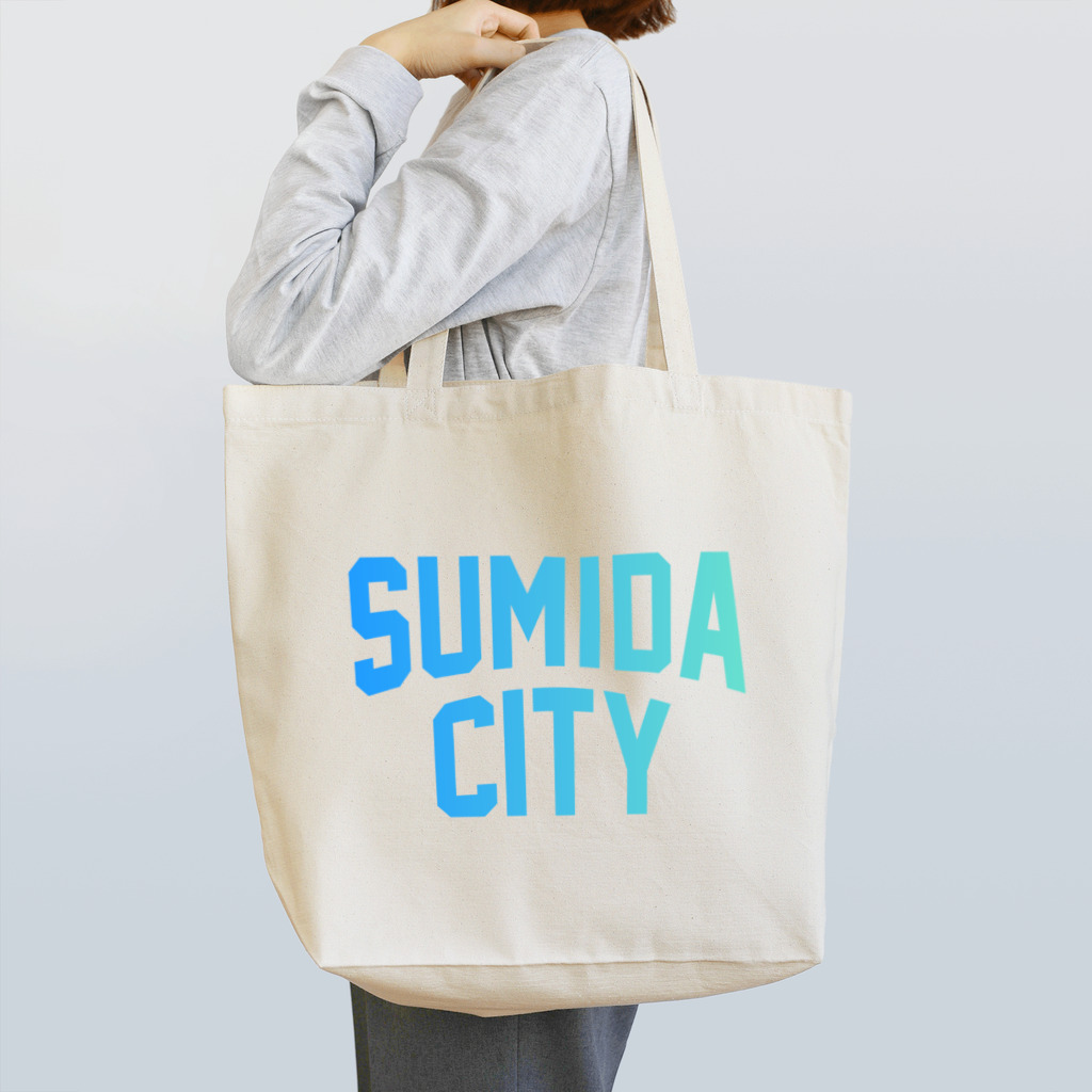 JIMOTO Wear Local Japanの墨田区 SUMIDA CITY ロゴブルー トートバッグ