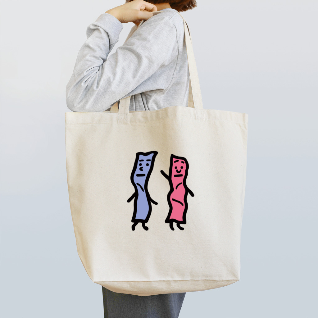 うえたに夫婦のキャラNo.42青色リトマス紙くんと赤色リトマス紙くん Tote Bag