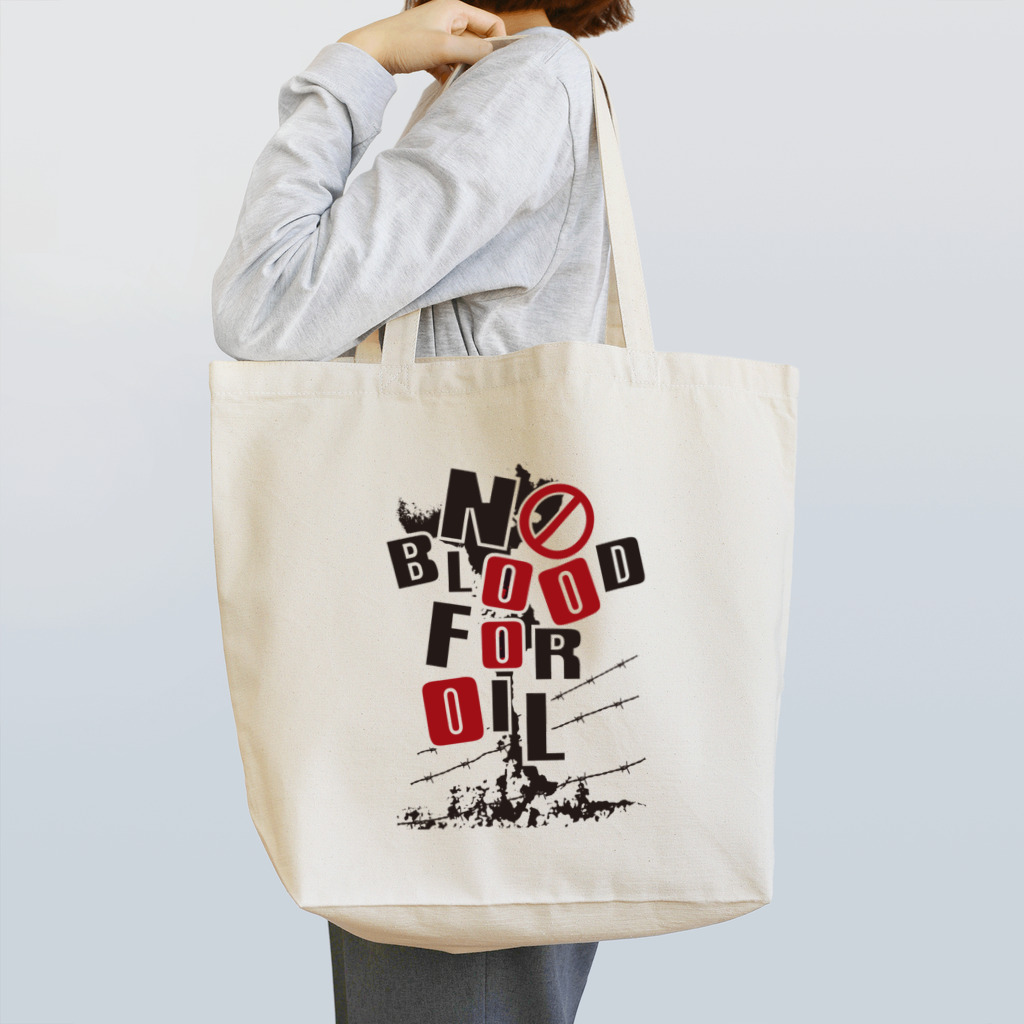 AURA_HYSTERICAのNO BLOOD FOR OIL Tote Bag