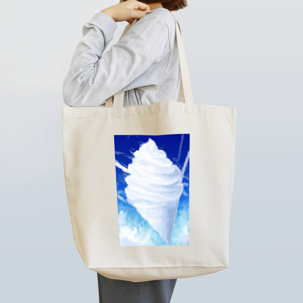 lattelatteのソフトクリームみたいな雲 Tote Bag