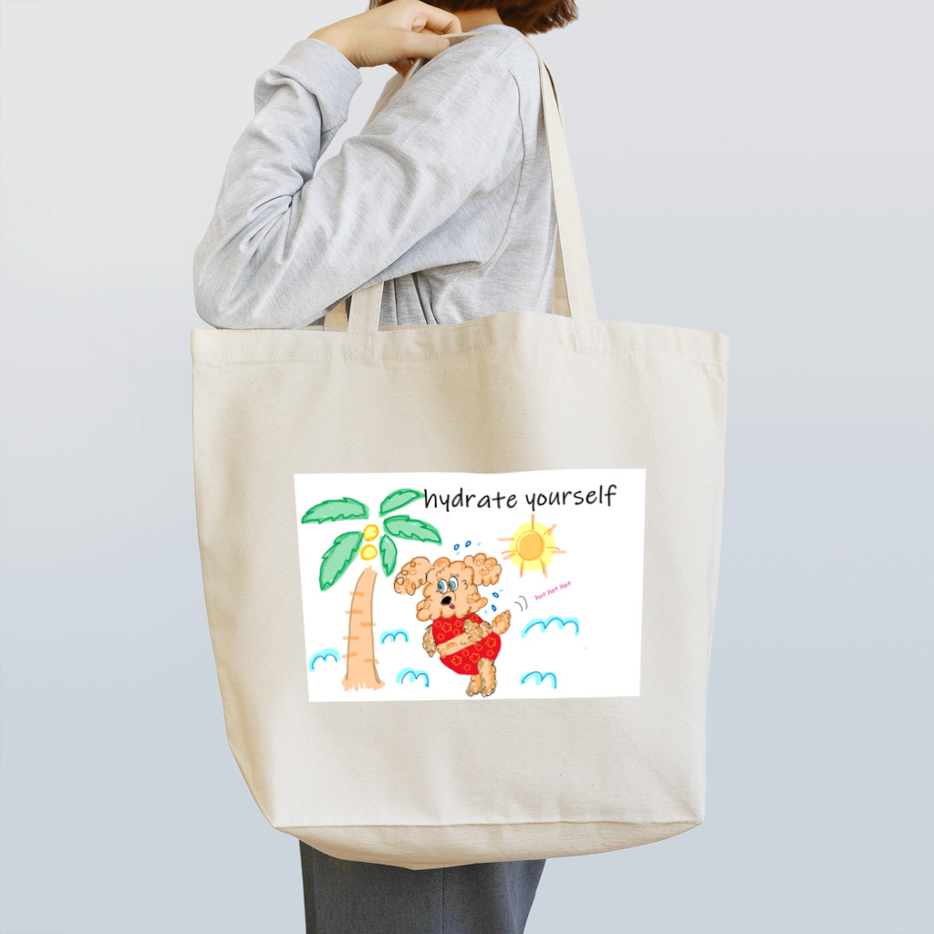 LOVEDogの犬　トイプードル　夏　海 Tote Bag