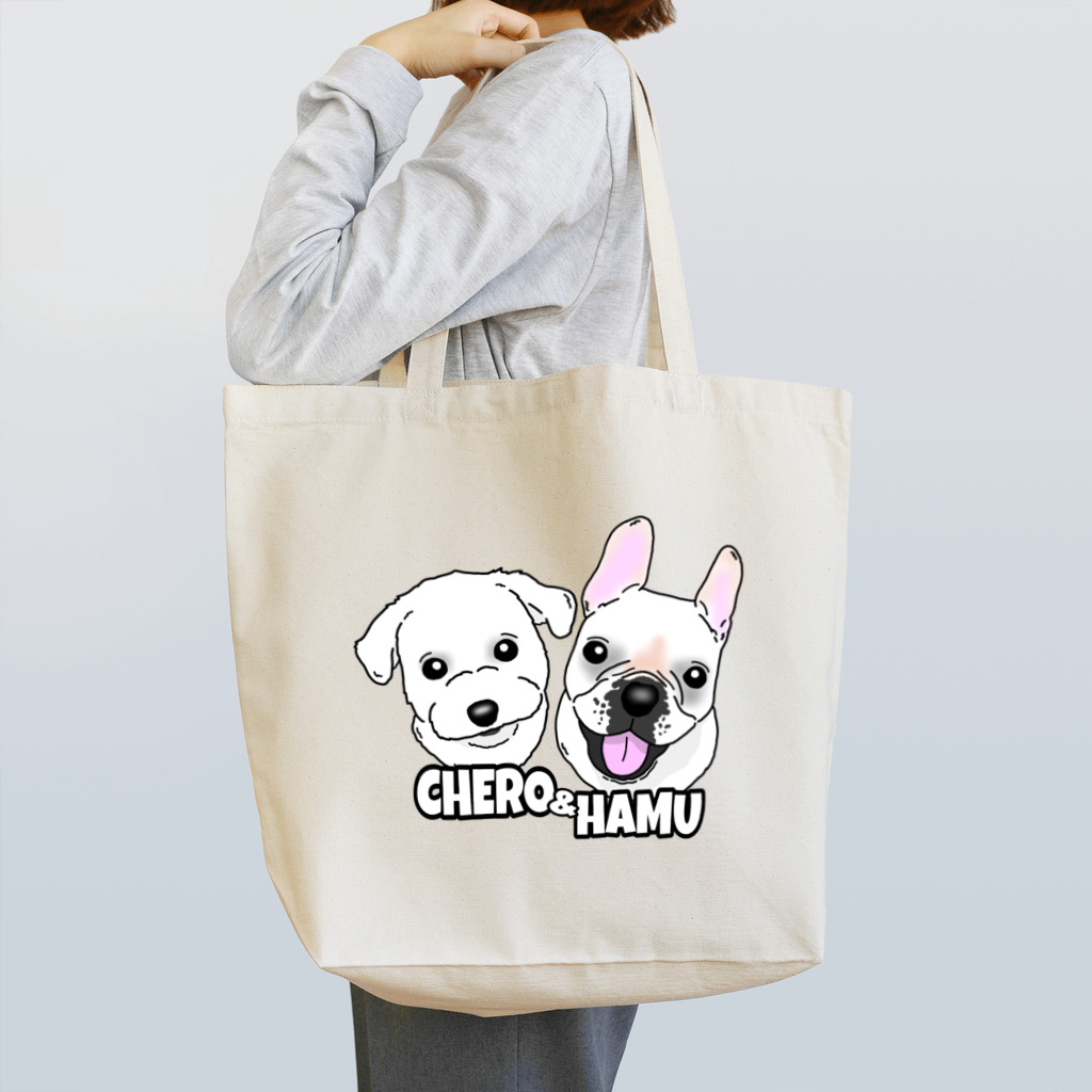 PetTee(ペッティー)のチェロくん、ハムちゃん Tote Bag