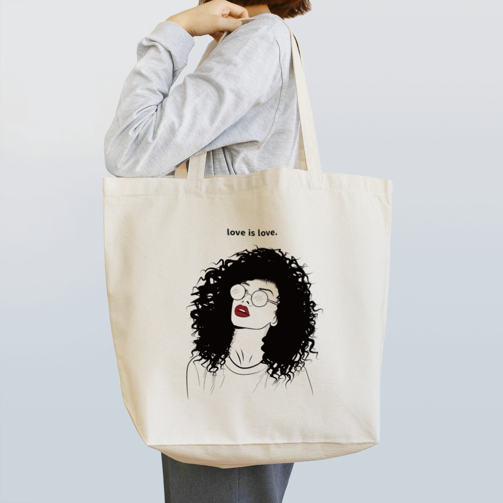 Spindleのlove is love (girl) Tote Bag