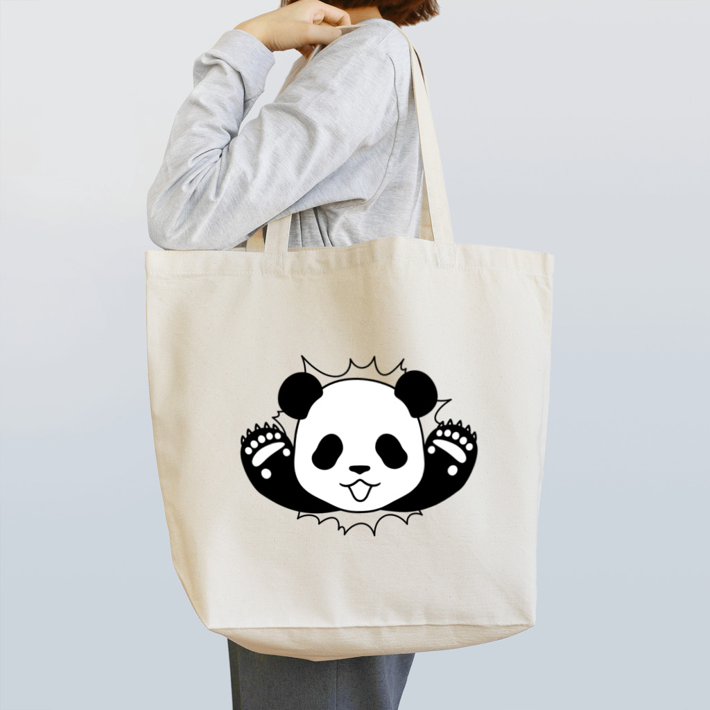 ☀️ひなたぼっくすの🐼貫通パンダ トートバッグ