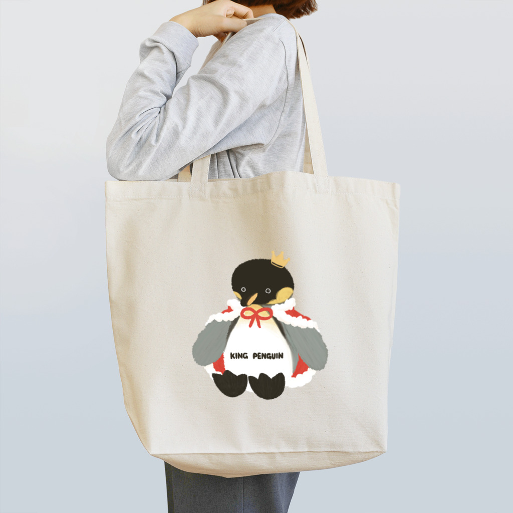 nagisa-ya(なぎさや) ペンギン雑貨のおうさまペンギンのぬいぐるみ トートバッグ