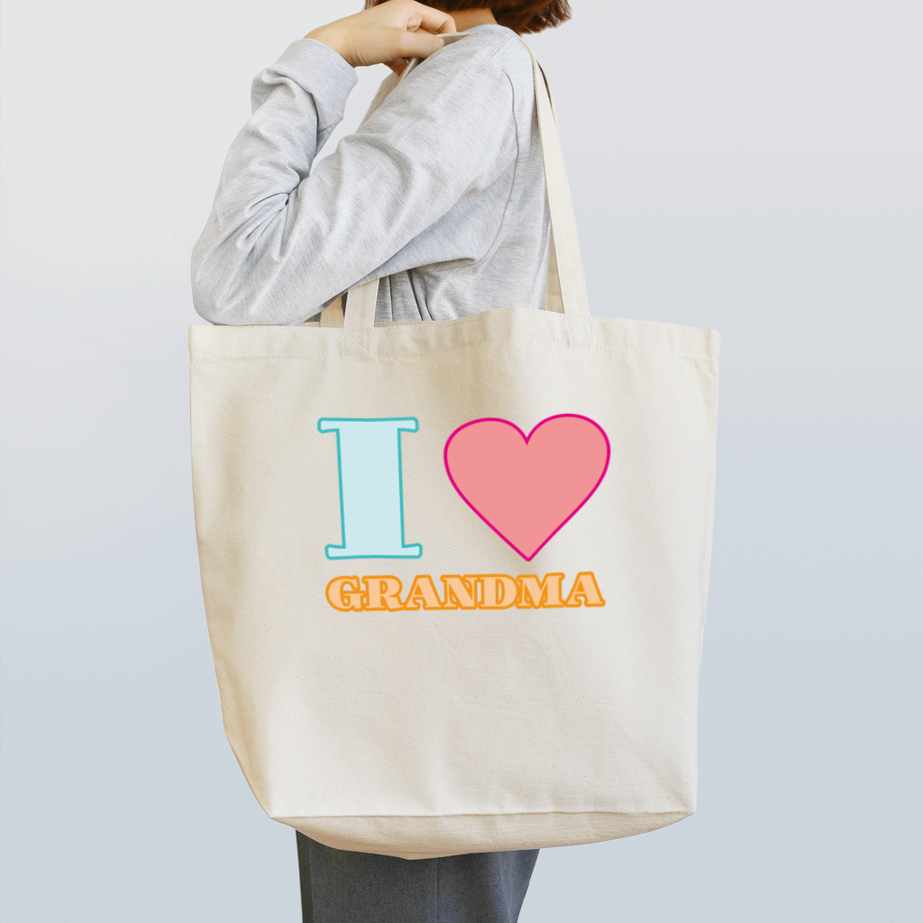フォーヴァのI LOVE GRANDMA Tote Bag
